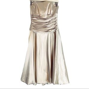 Dressy Collection Satin Stapless Dress Size 8